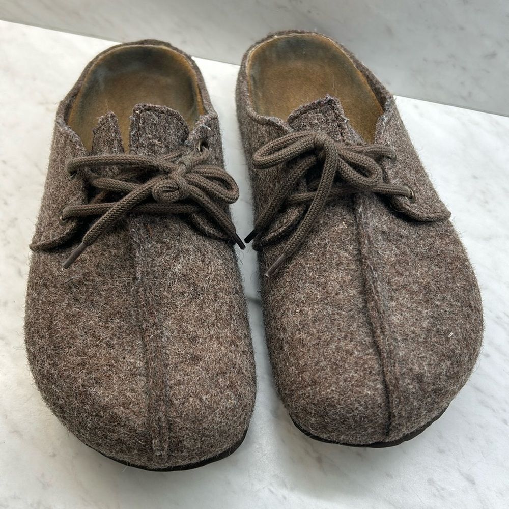 Birkenstock Birki's by Sailor Women’s Mule Brown Wool Clogs Size 5 Preowned
